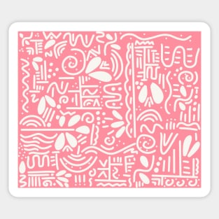 Pink doodles Sticker